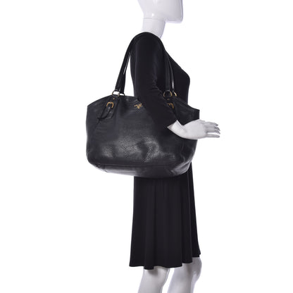 Prada Vitello Daino Tote Nero Black 2 of 8