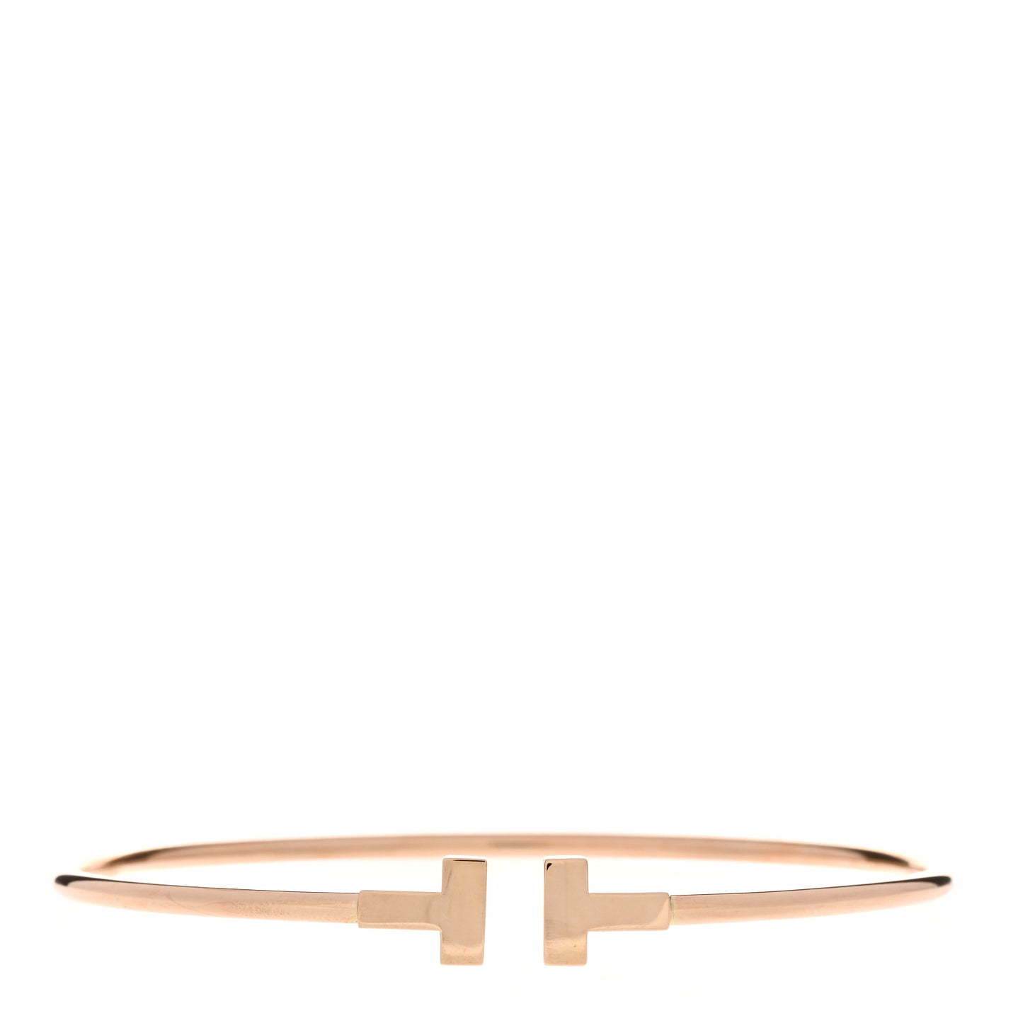 18K Rose Gold Narrow T Wire Bracelet