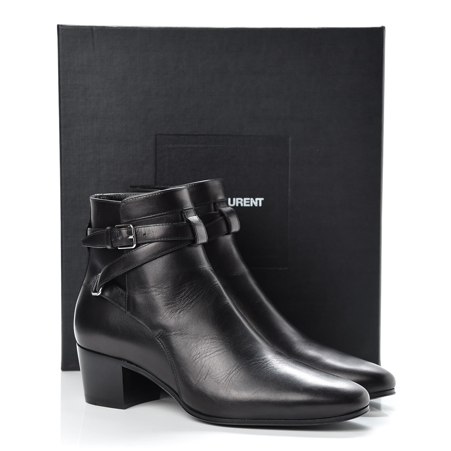 Saint Laurent Smooth Jodhpur Calfskin Blake 40 Ankle Boots 38 Black 9 of 9