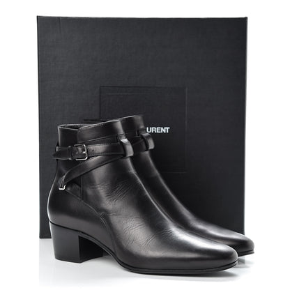 Saint Laurent Smooth Jodhpur Calfskin Blake 40 Ankle Boots 38 Black 9 of 9