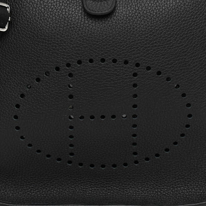 Hermes Taurillon Clemence Evelyne III PM Black 8 of 11