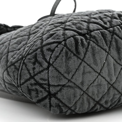 Chanel Washed Denim Quilted Denimpression Backpack Lilac Black 9 of 10