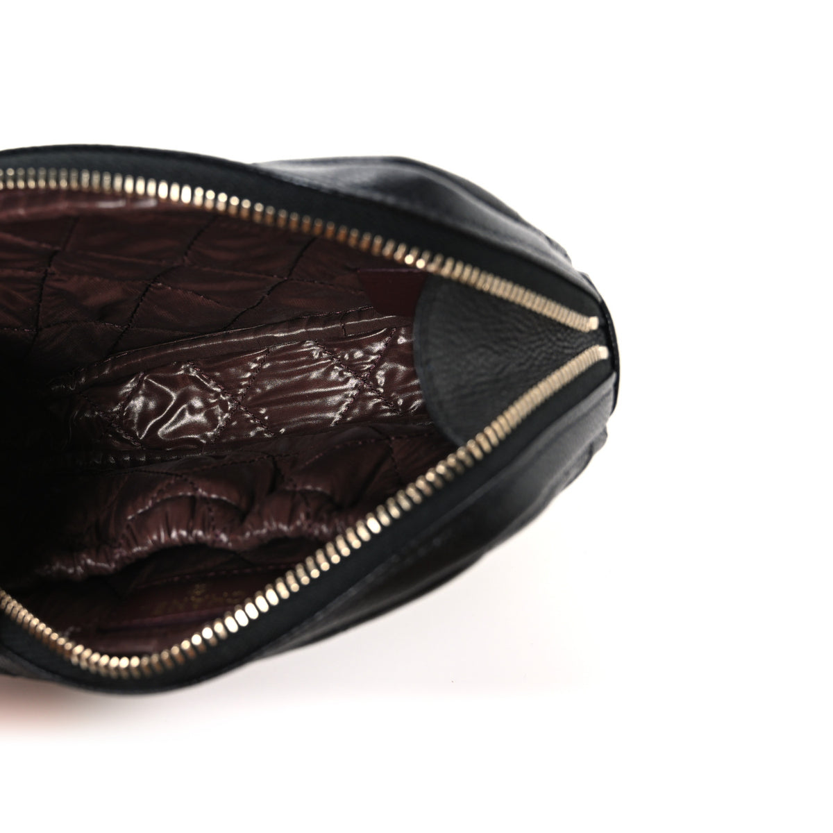 Chanel Caviar Quilted Small Curvy Pouch Cosmetic Case Black 5 of 8