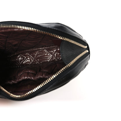 Chanel Caviar Quilted Small Curvy Pouch Cosmetic Case Black 5 of 8