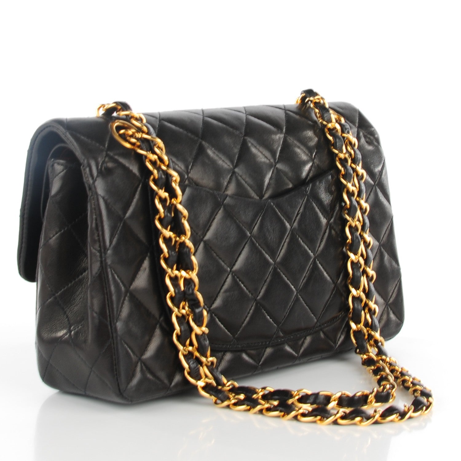 Chanel Lambskin Quilted Small Double Flap Black 3 of 9
