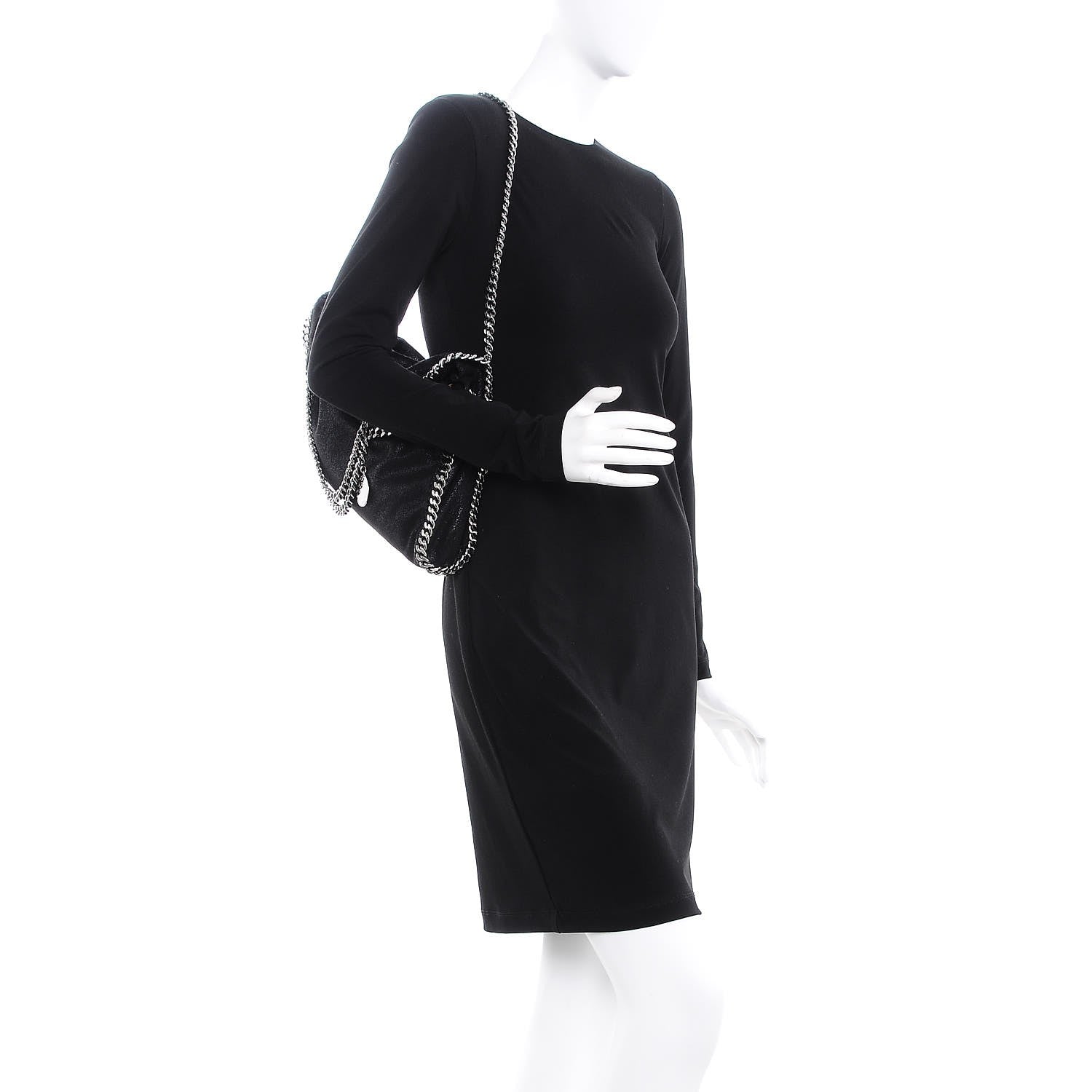Stella McCartney Shaggy Deer Falabella Fold Over Tote Black 3 of 8