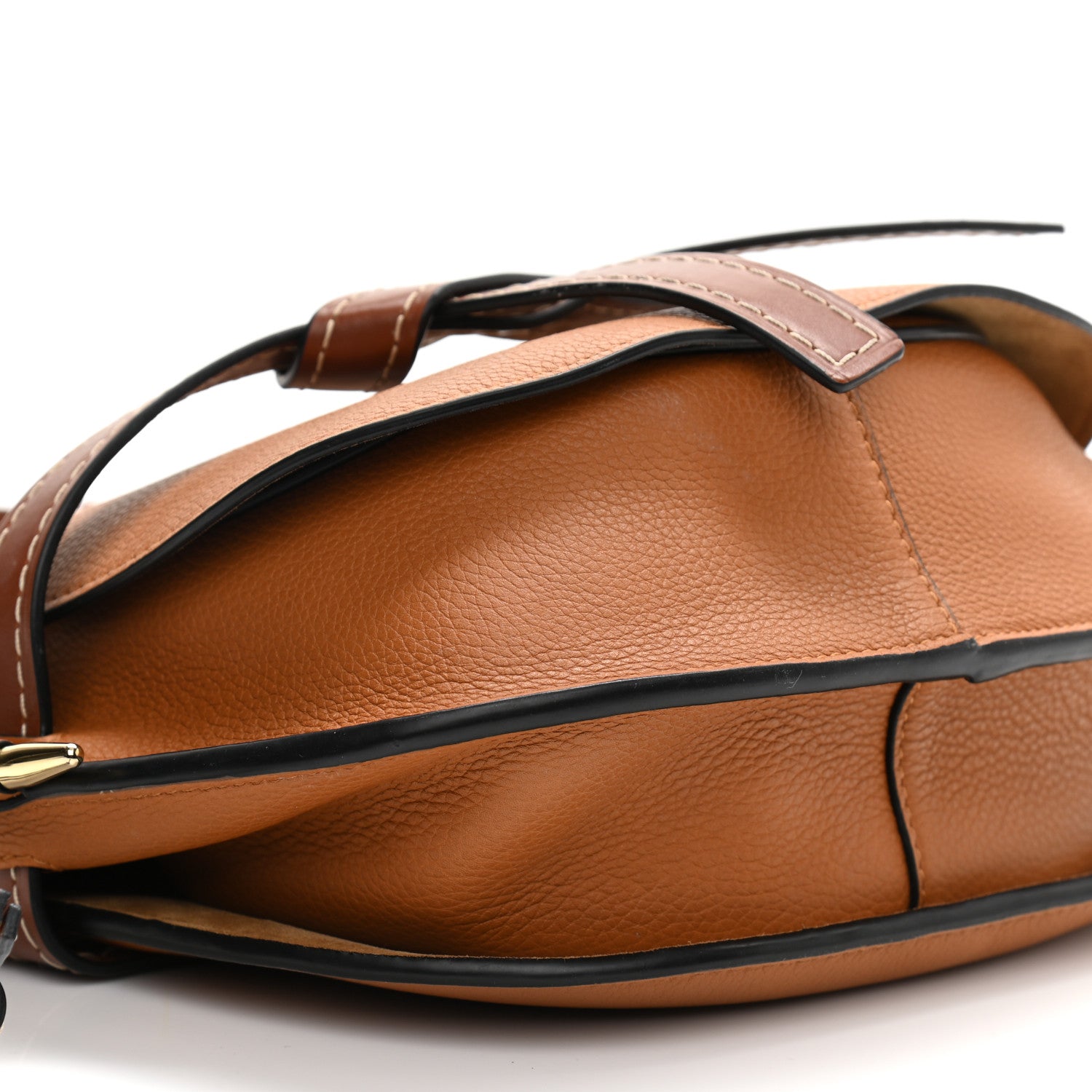 Loewe Grained Calfskin Small Gate Crossbody Bag Caramel Pecan 9 of 12