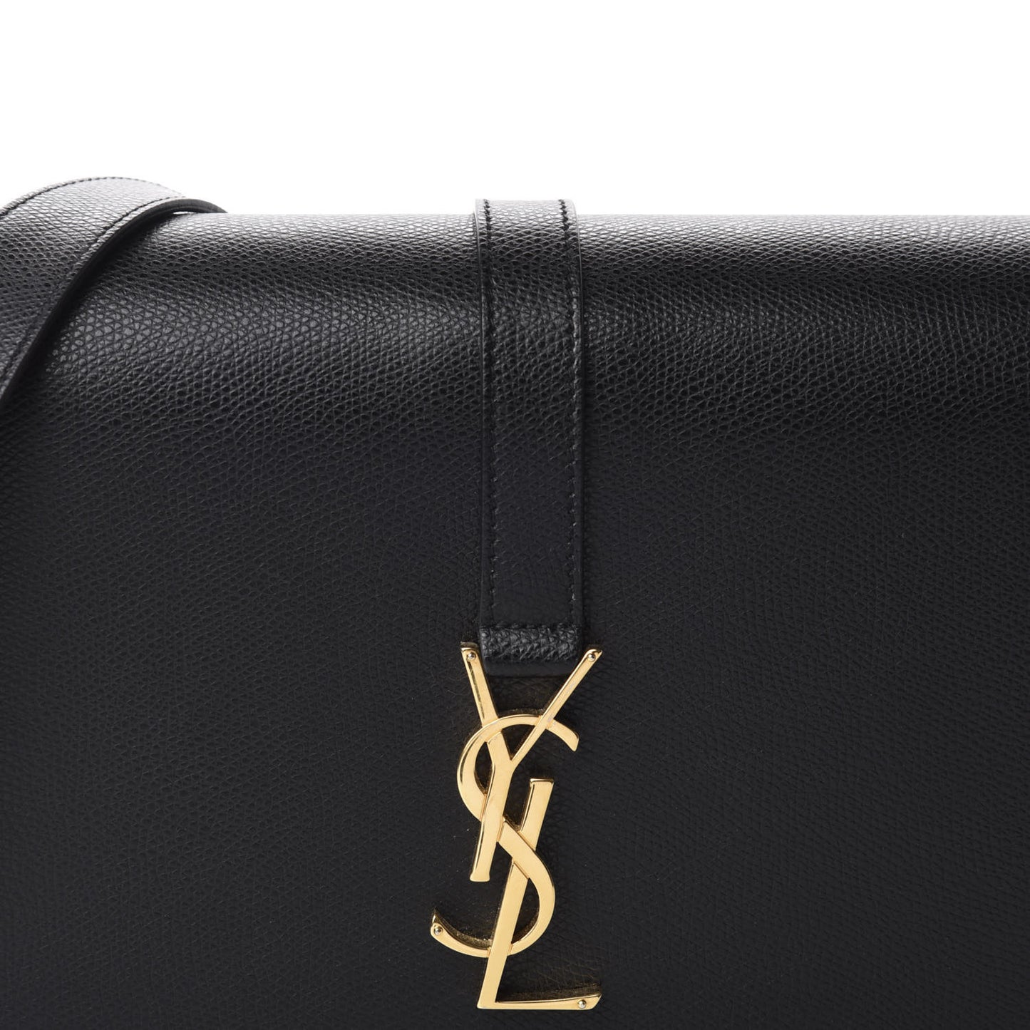 Textured Calfskin Medium Classic Monogram Universite Bag Black