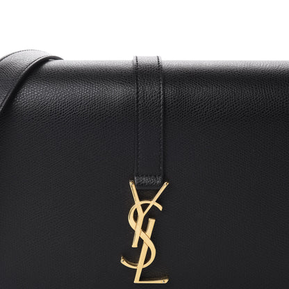 Saint Laurent Textured Calfskin Medium Classic Monogram Universite Bag Black 12 of 12