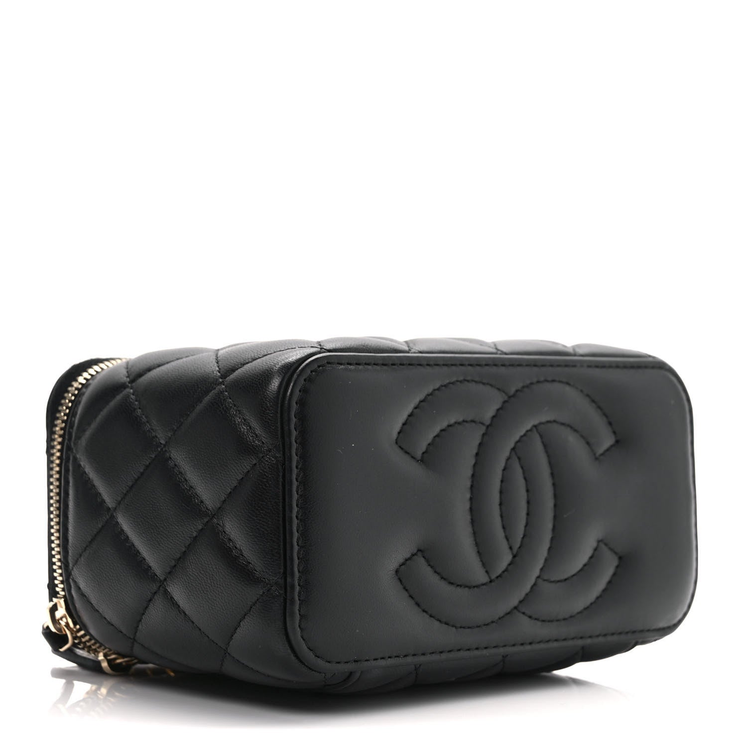 Chanel Lambskin Quilted Pick Me Up Vanity Case Black 4 of 11