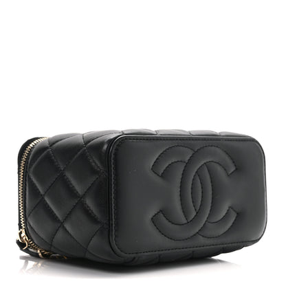 Chanel Lambskin Quilted Pick Me Up Vanity Case Black 4 of 11