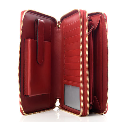 Gucci Microguccissima Zip Around Top Handle Travel Wallet Red 6 of 8