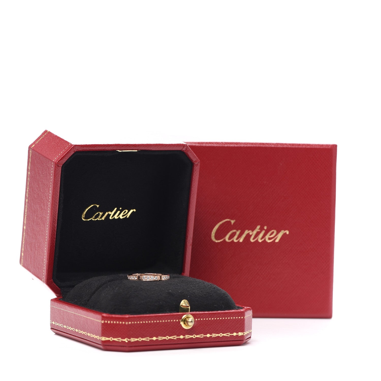 Cartier 18K Pink Gold Diamond Maillon Panthere Wedding Band Ring 48 4.25 7 of 7