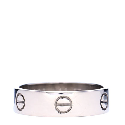 Cartier 18K White Gold 5.5mm LOVE Ring 62 10 1 of 5