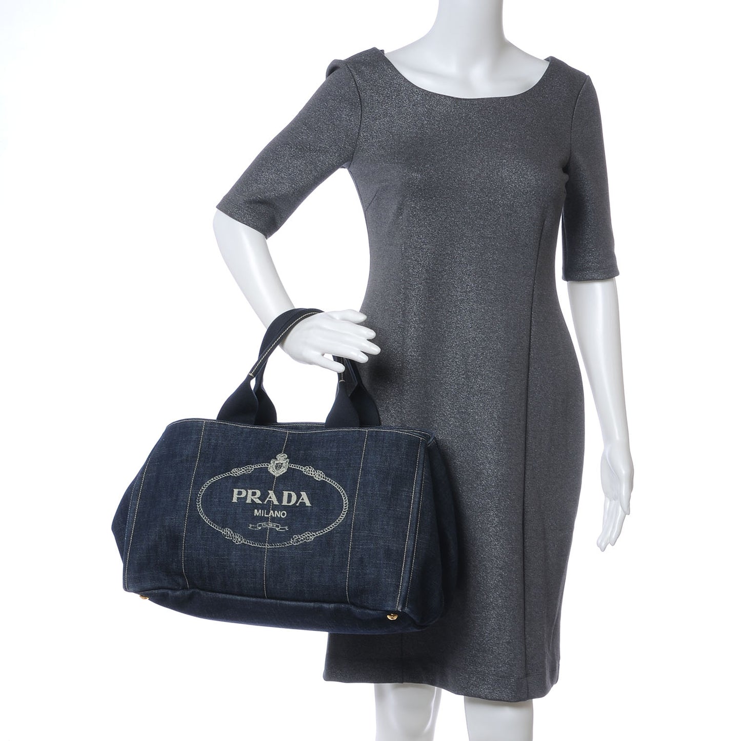 Denim Logo Tote