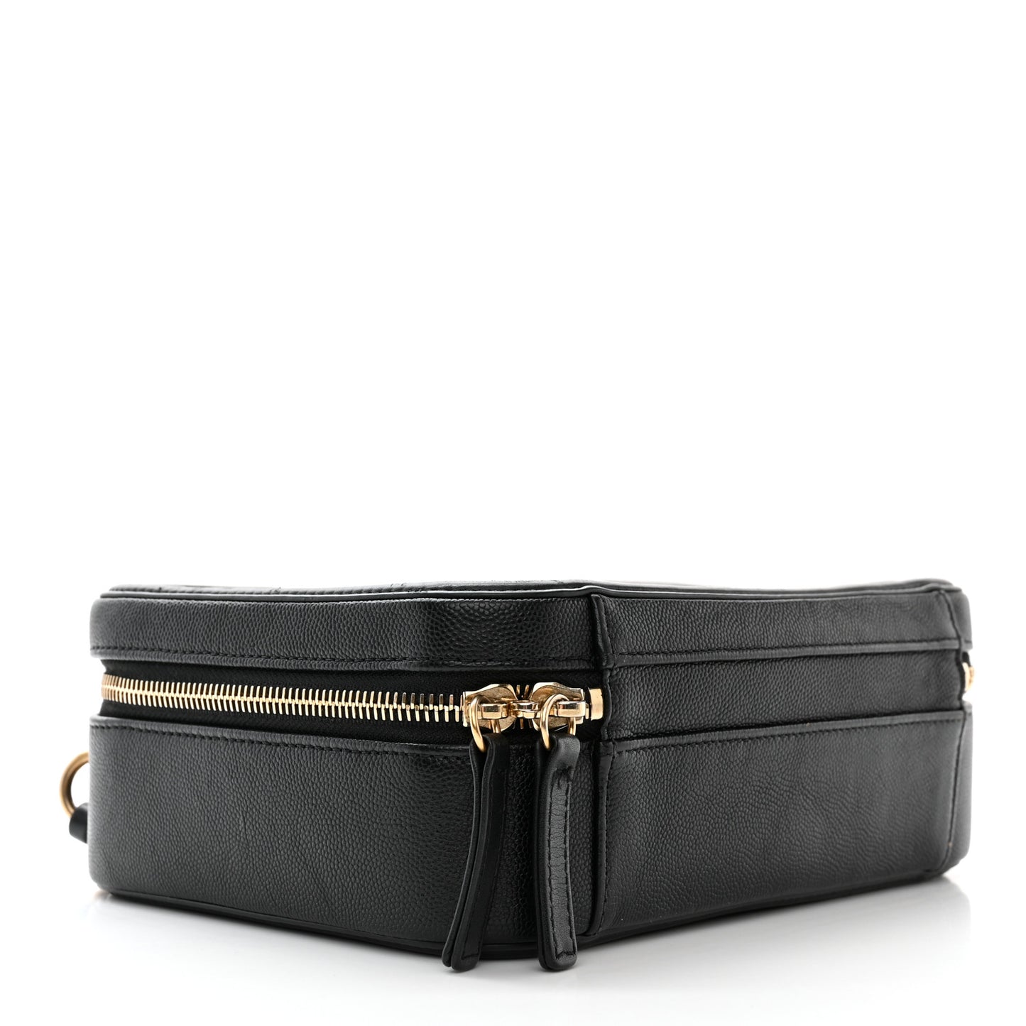Caviar Quilted Medium CC Filigree Vanity Case Black