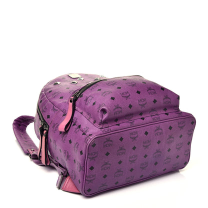 MCM Visetos Medium Sprinkle Stud Stark Backpack Purple 4 of 9