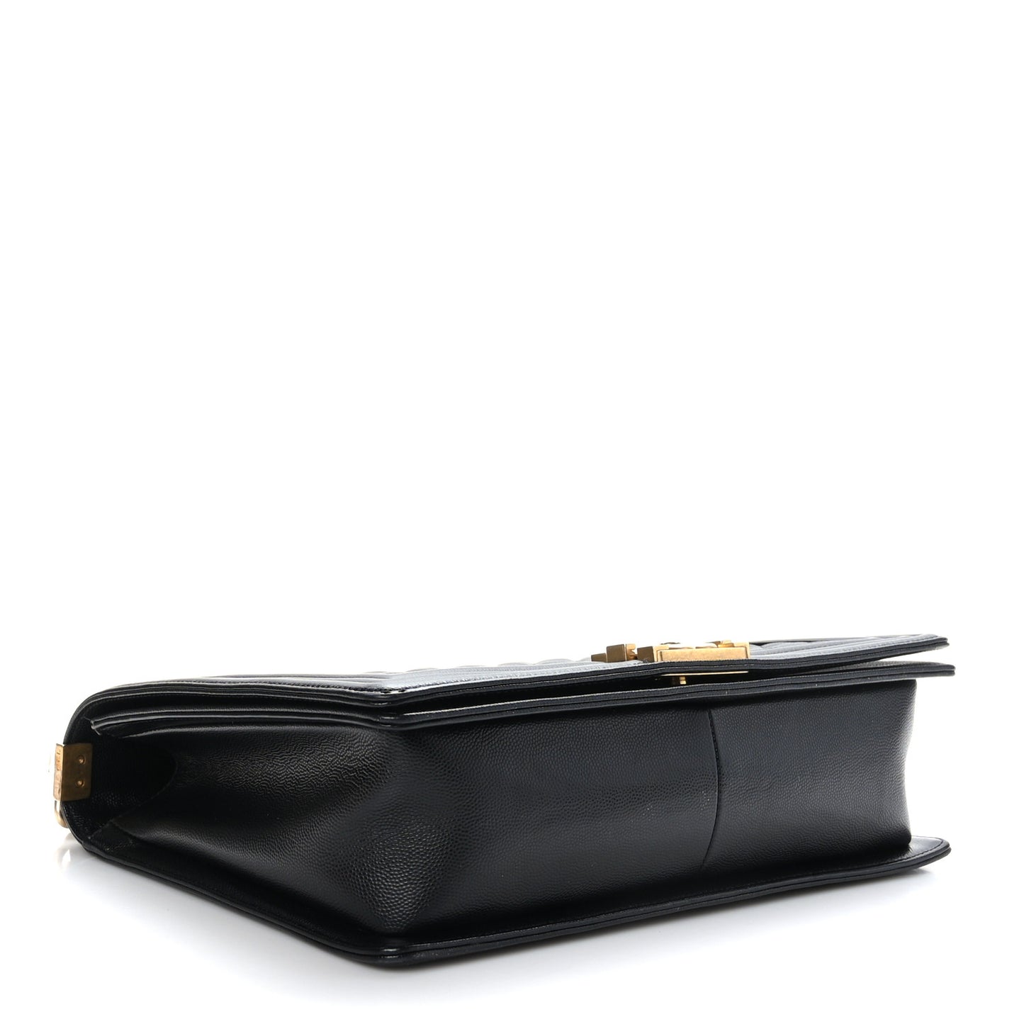 Caviar Quilted Large Boy Flap Black