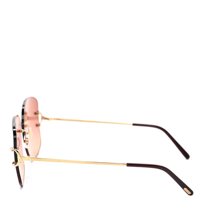 Cartier Signature C 60MM Square Sunglasses Gold 3 of 7