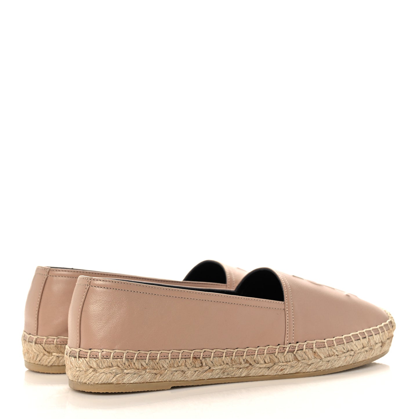 Lambskin Monogram Espadrilles 37 Nude