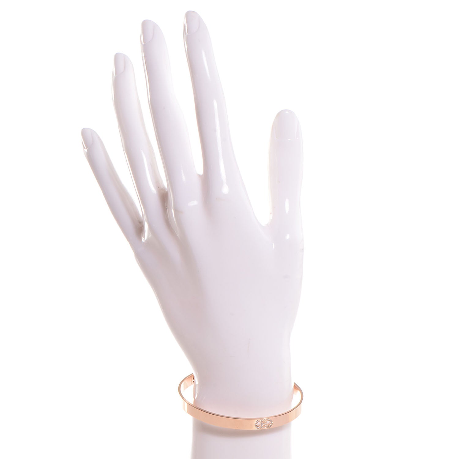 Hermes 18K Rose Gold Diamond PM H D'Ancre Bracelet SH 2 of 6