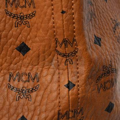 MCM Visetos Large Liz Reversible Shopper Tote Cognac 8 of 19