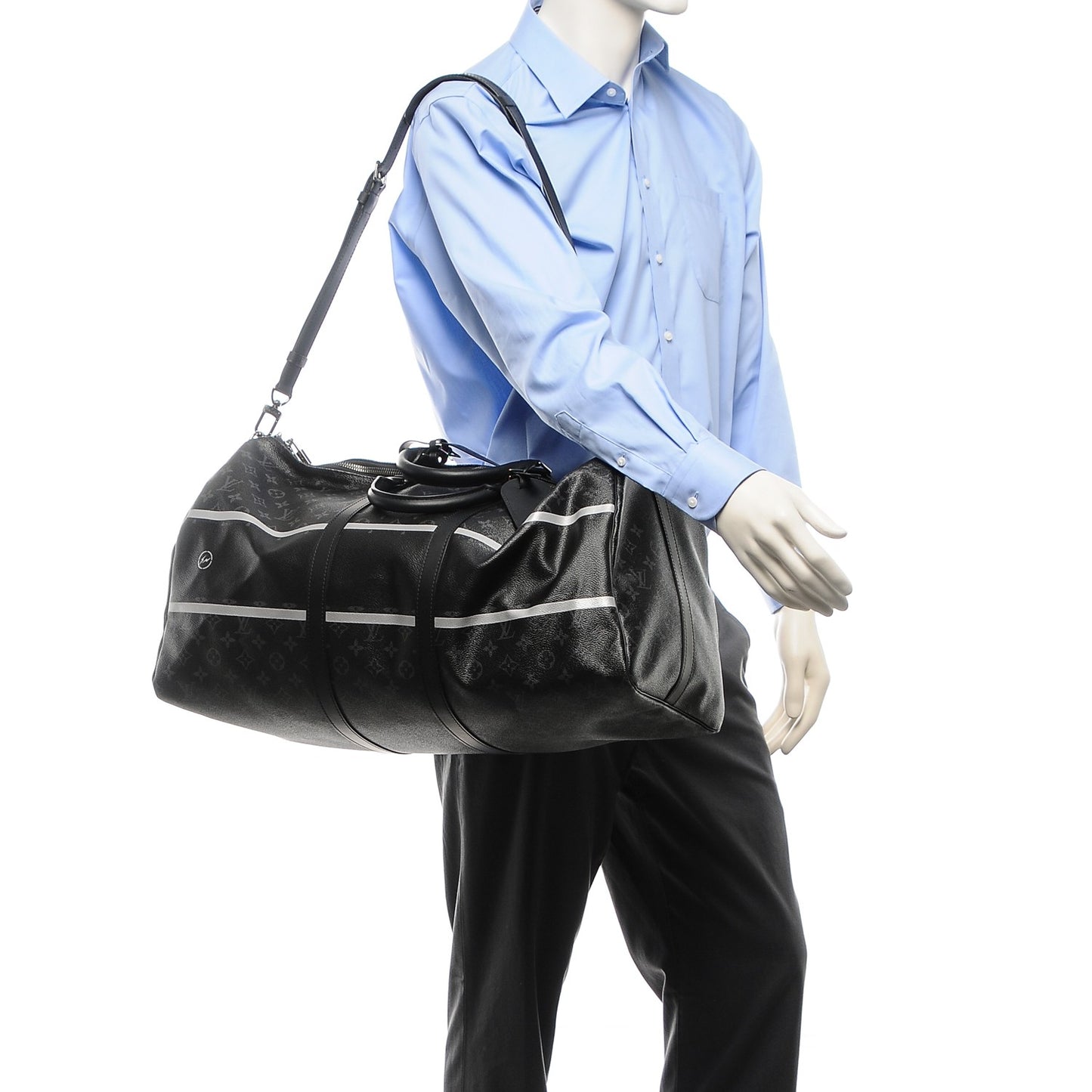 X FUJIWARA Monogram Eclipse Flash Fragment Keepall Bandouliere 55