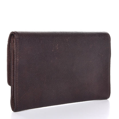 Chanel Caviar Outdoor Ligne Wallet Brown 3 of 11