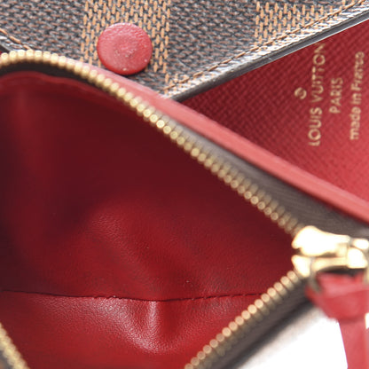 Louis Vuitton Damier Ebene Victorine Wallet Red 9 of 9