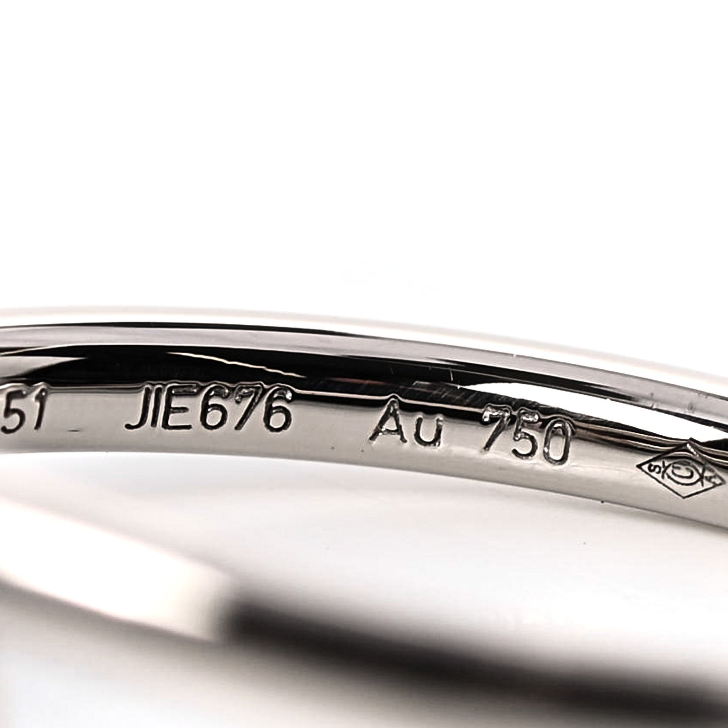 18K White Gold Small Juste Un Clou Ring 51 5.75