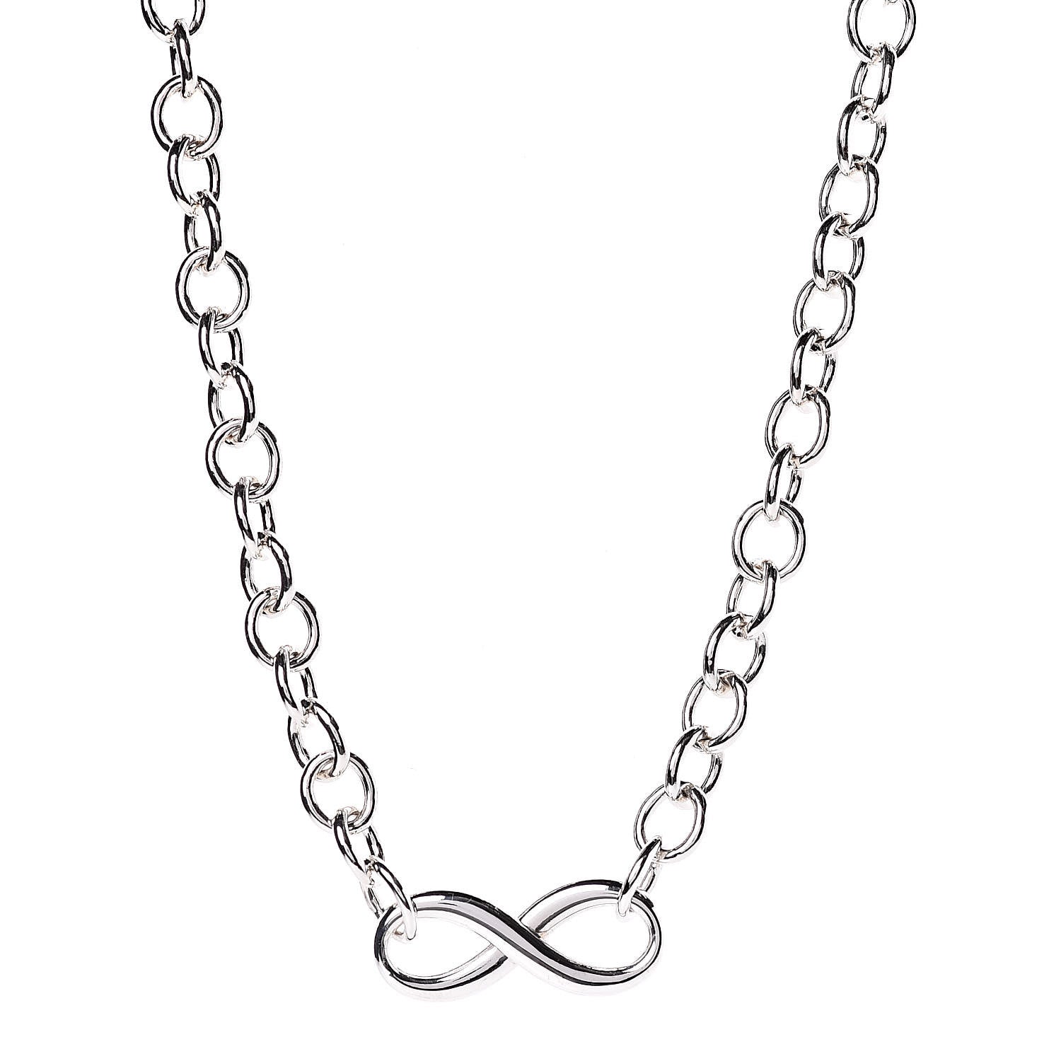 Tiffany Sterling Silver Infinity Link Necklace 1 of 5