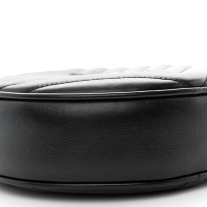 Saint Laurent Calfskin Matelasse Chevron Round Vinyle Camera Bag Black 9 of 10