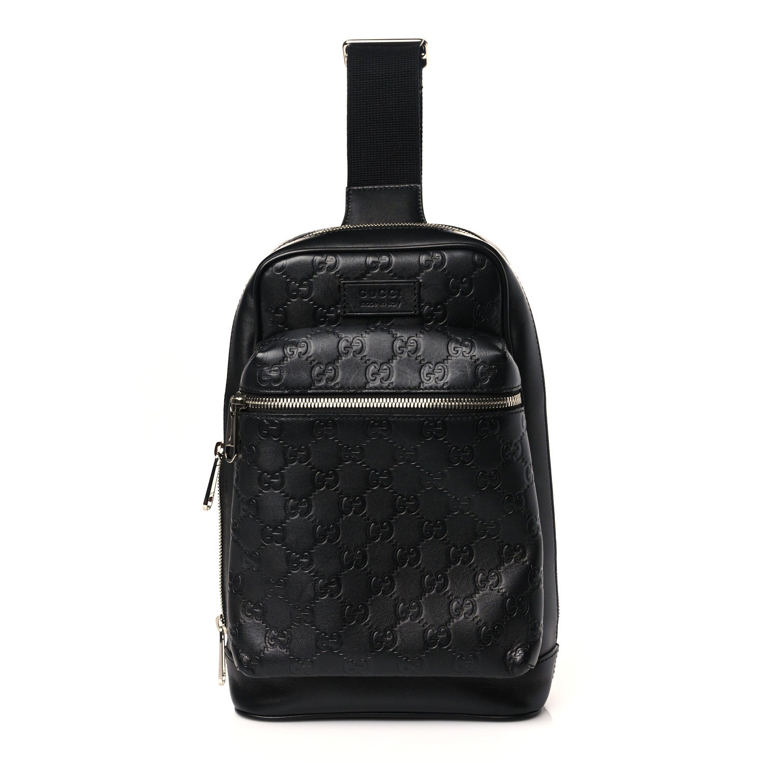 Gucci Guccissima Sling Backpack Black 1 of 9