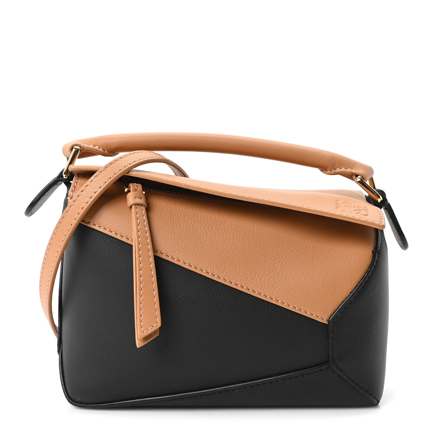 Loewe Calfskin Mini Puzzle Edge Bag Warm Desert Black 1 of 8