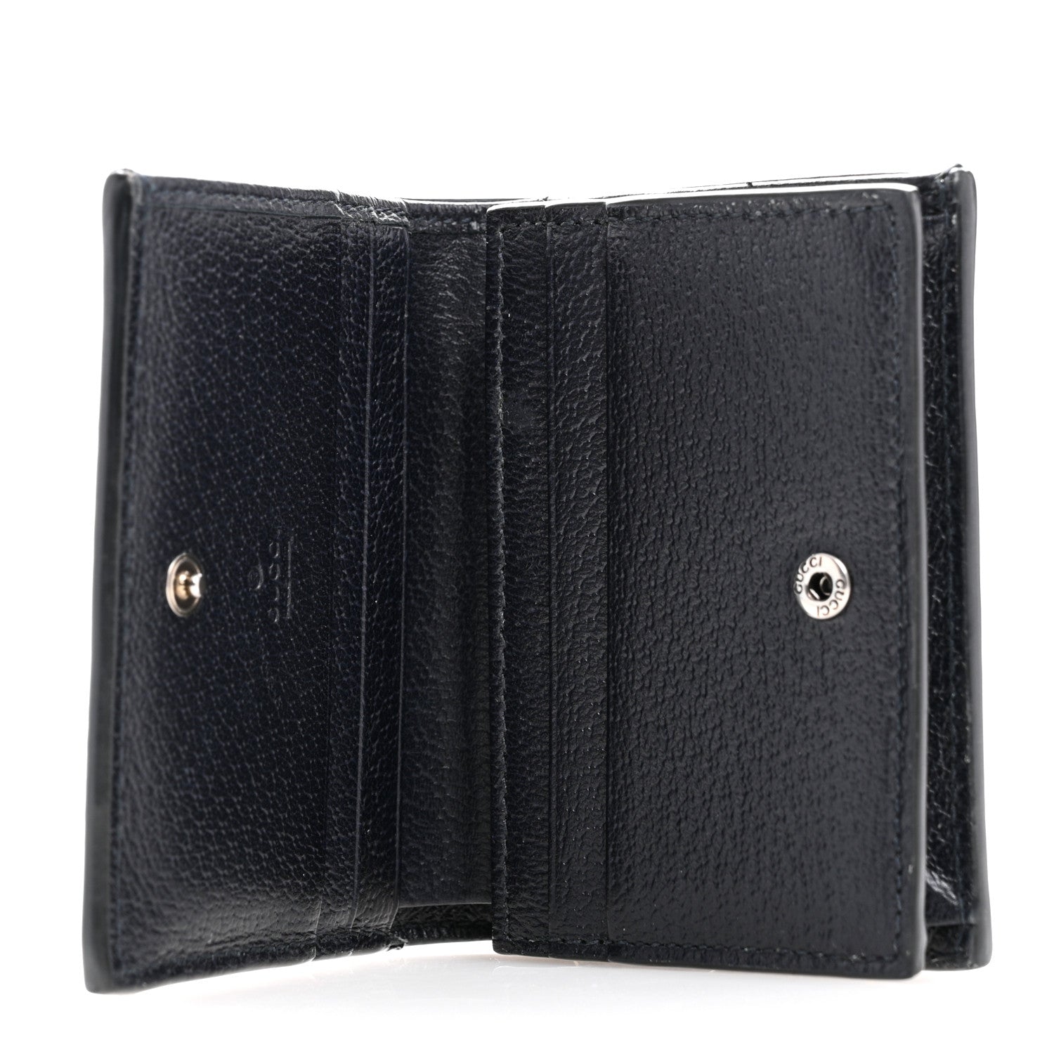 Gucci GG Supreme Monogram Textured Dollar Calfskin Web Ophidia Card Case Beige Blue 5 of 8