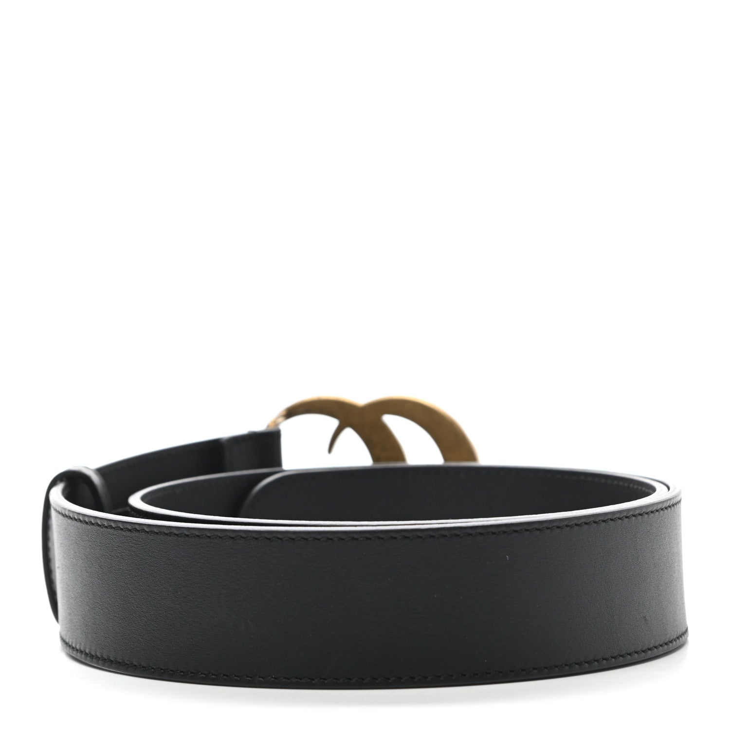 Gucci Moon Calfskin Pearl Double G 40mm Belt 85 34 Black Cream 2 of 5