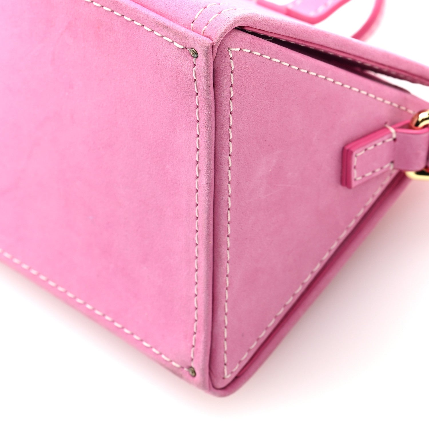 Jacquemus Nubuck Le Porte Top Handle Bag Pink 9 of 9