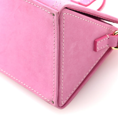 Jacquemus Nubuck Le Porte Top Handle Bag Pink 9 of 9