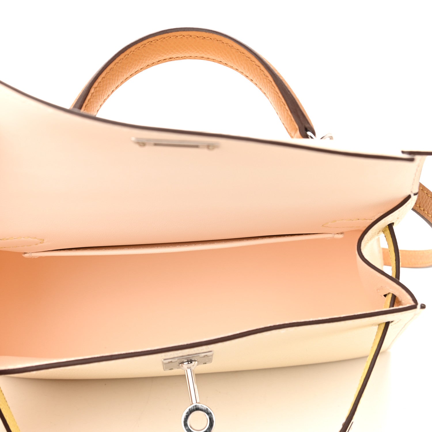 Hermes Epsom Mini Kelly Sellier 20 Nata Jaune Poussin Sesame 5 of 10
