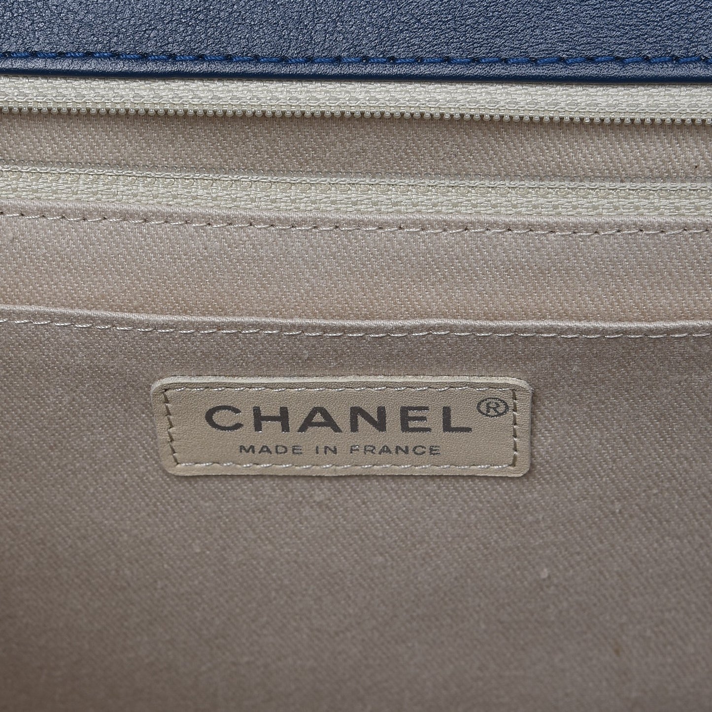 Calfskin Quilted In the Business Flap Dark Navy Blue