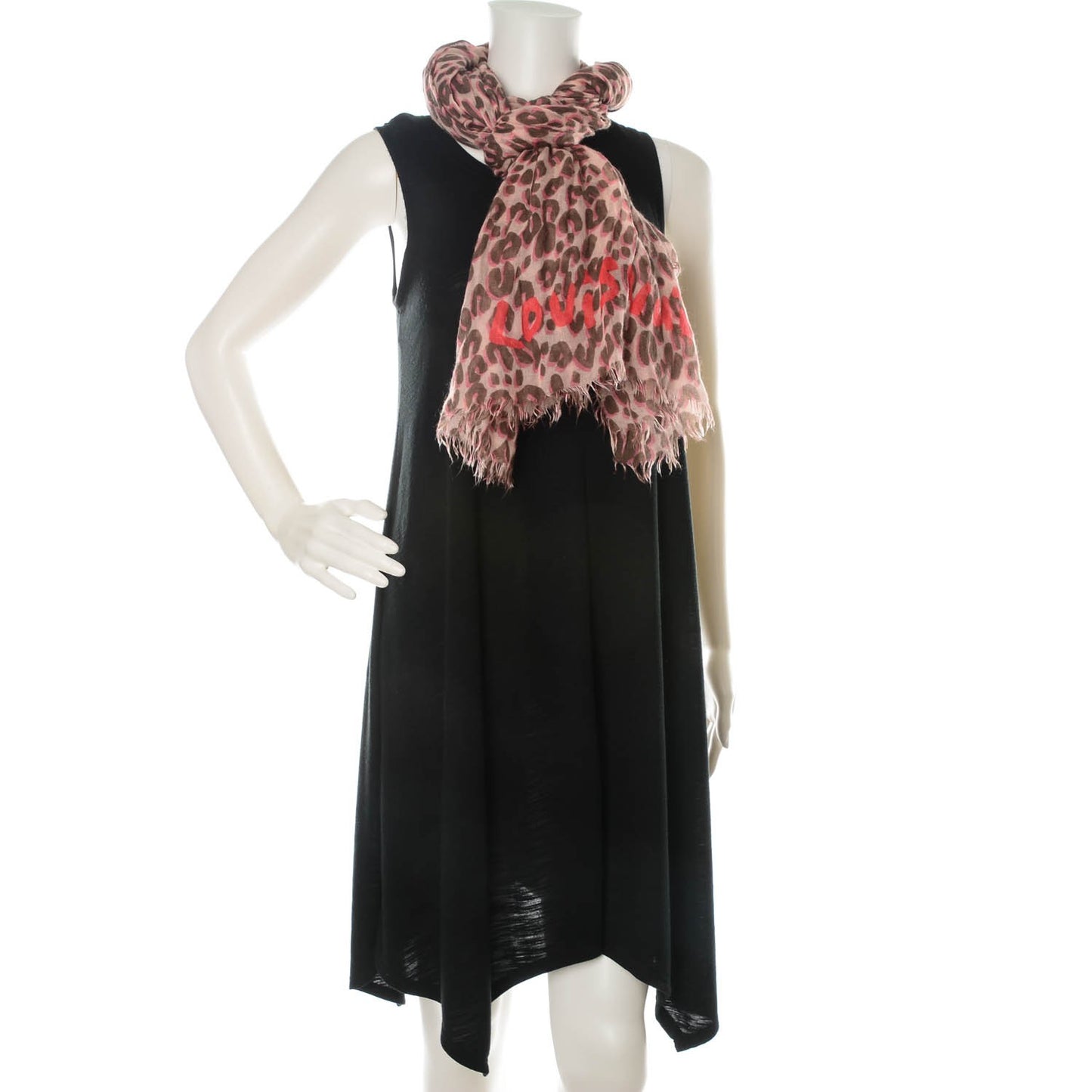 Cashmere Silk Leopard Stole Camel