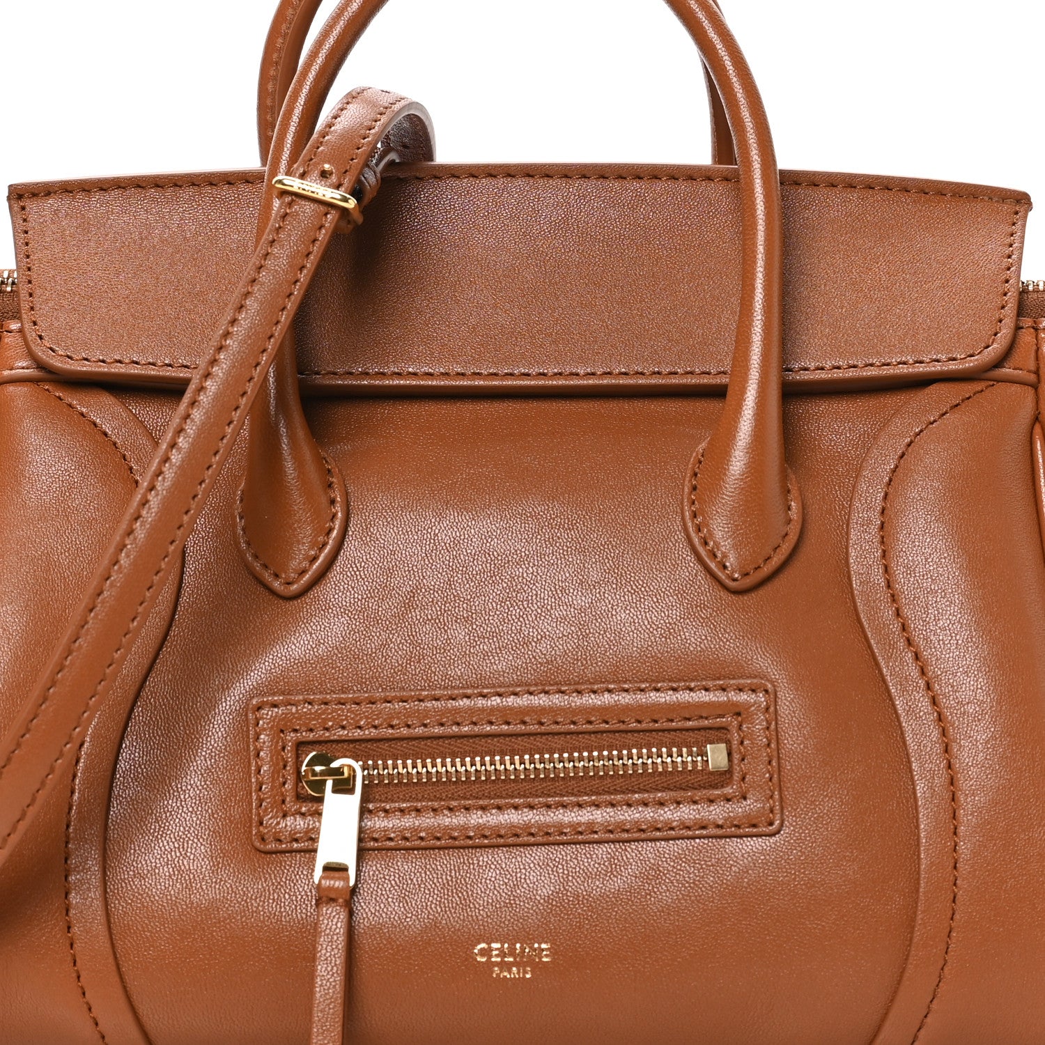 Celine Supple Shiny Lambskin Little New Luggage Soft Tan 6 of 8