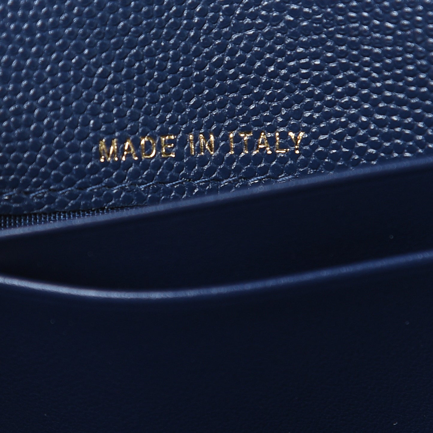 Caviar Quilted Medium Flap Wallet Blue