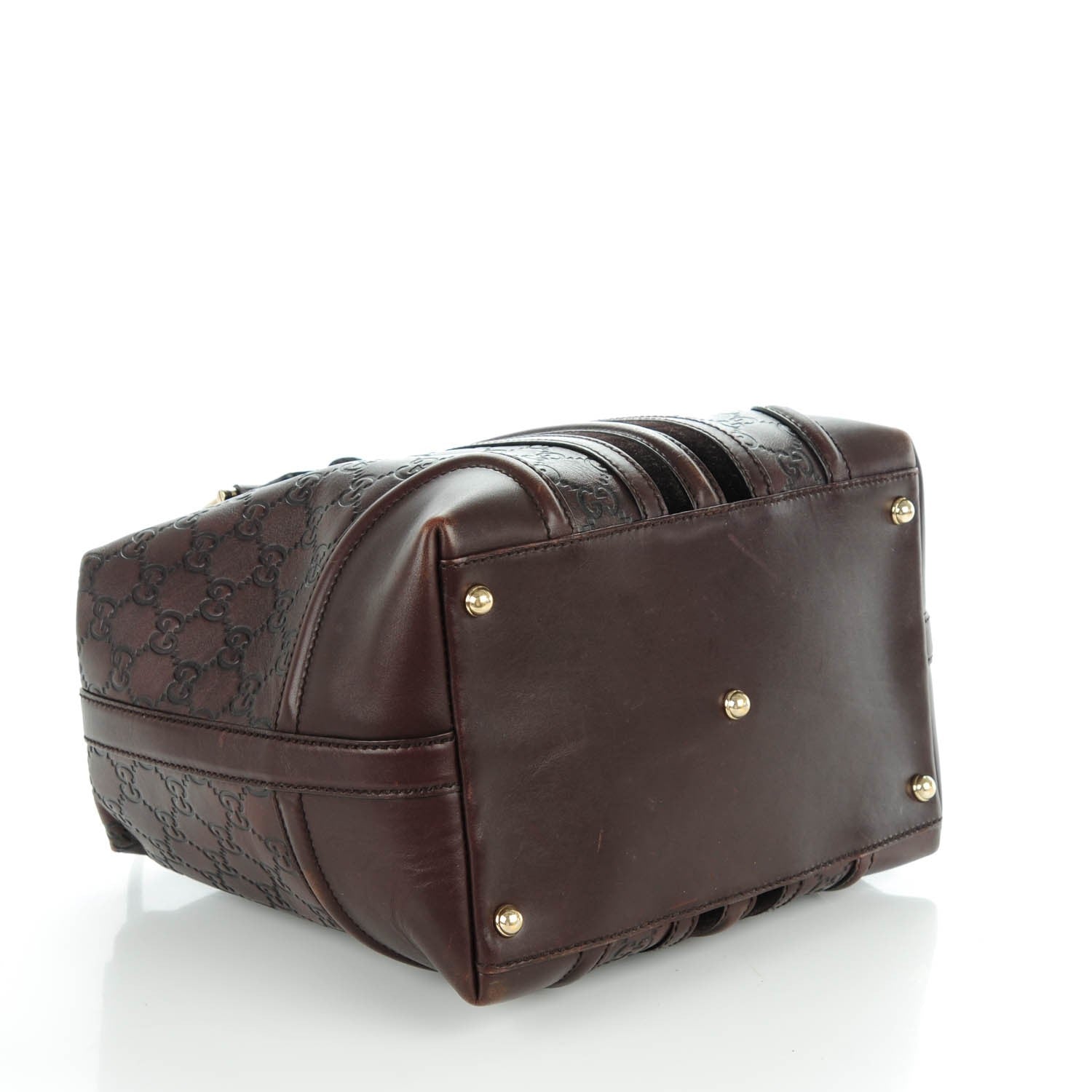 Gucci Guccissima Treasure Boston Dark Brown 4 of 7