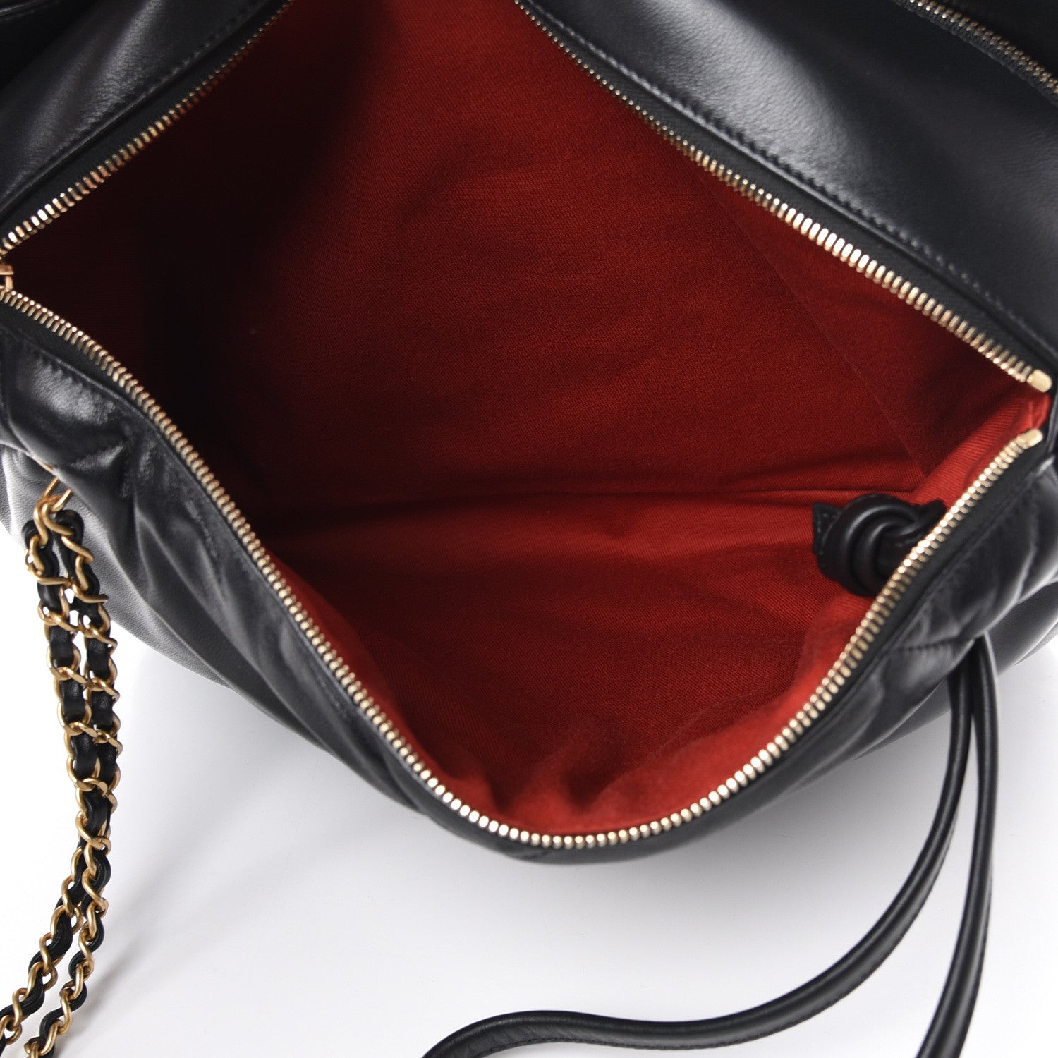 Chanel Lambskin Quilted Large Bowling Bag Black 6 of 12