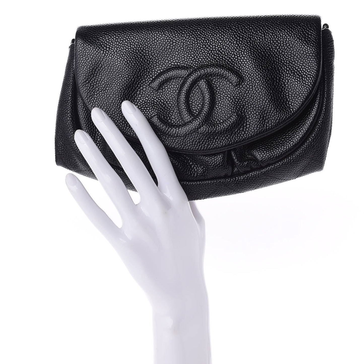 Caviar Half Moon Wallet On Chain WOC Black
