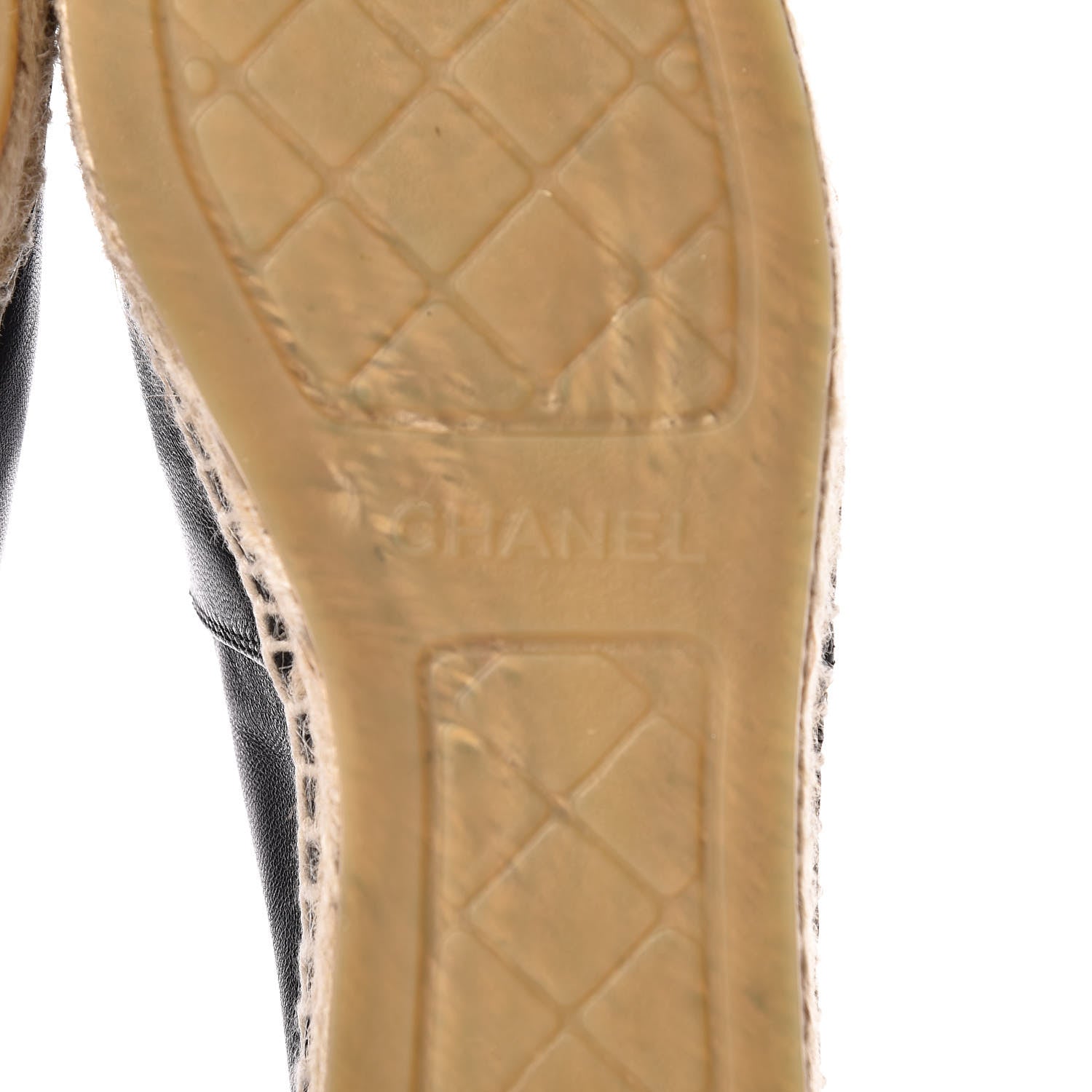 Chanel Lambskin CC Espadrilles 38 Black 7 of 11