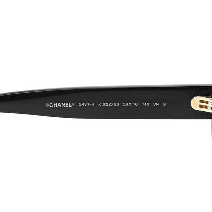 Chanel Acetate Pearl Cat Eye CC Sunglasses 5481-H  Black 6 of 7
