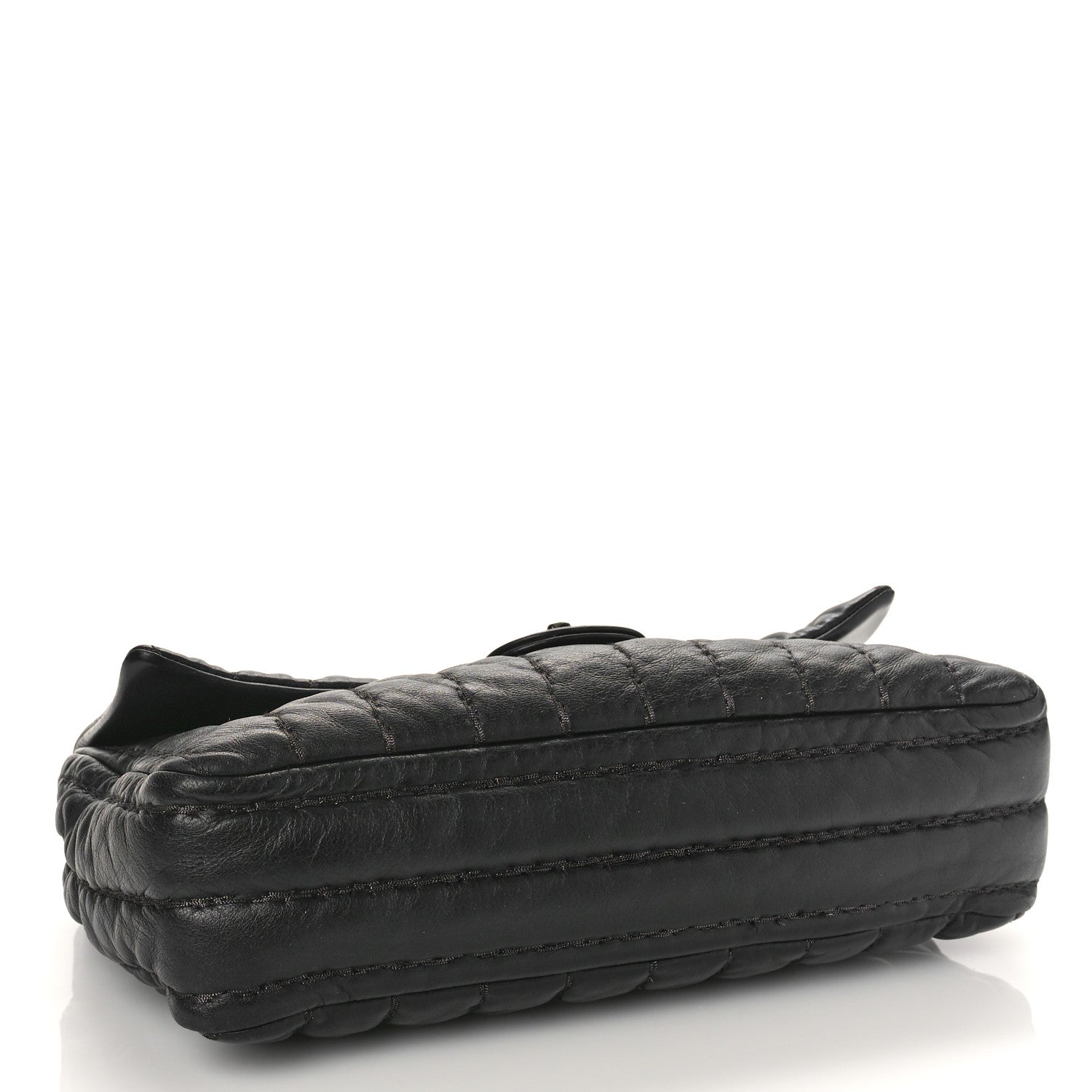 Chanel Lambskin Vertical Stitch Jumbo Single Flap Black 4 of 12