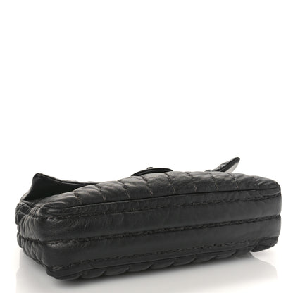 Chanel Lambskin Vertical Stitch Jumbo Single Flap Black 4 of 12